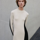 Robe en maille bicolore
