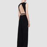 Formal Crepe Thiers Backless Jumpsuit