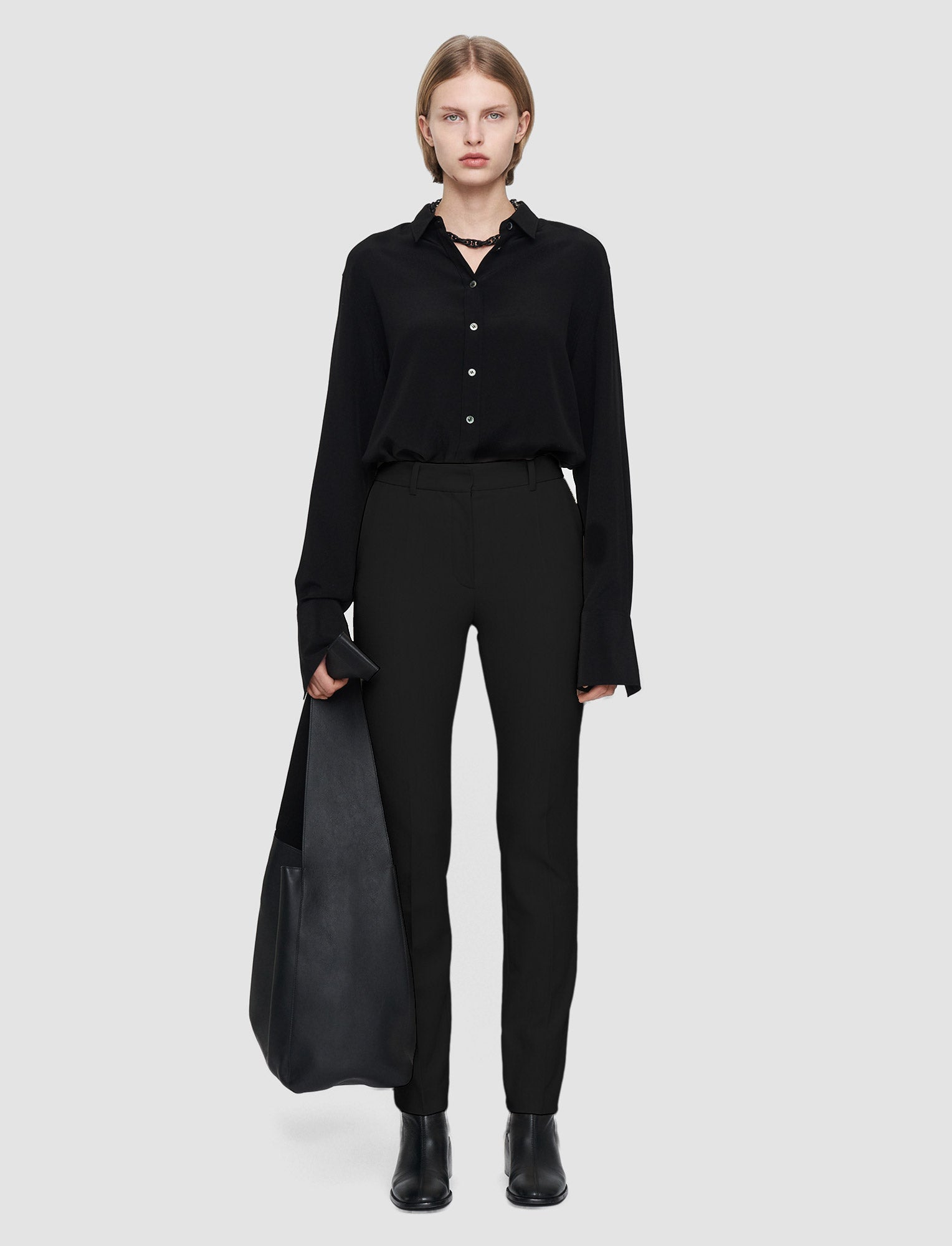 black-gabardine-stretch-coleman-long-trousers-JOSEPH