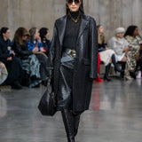 Matlock Embossed Woven Leather Coat