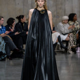 Calver Pleated Nappa Leather Dress