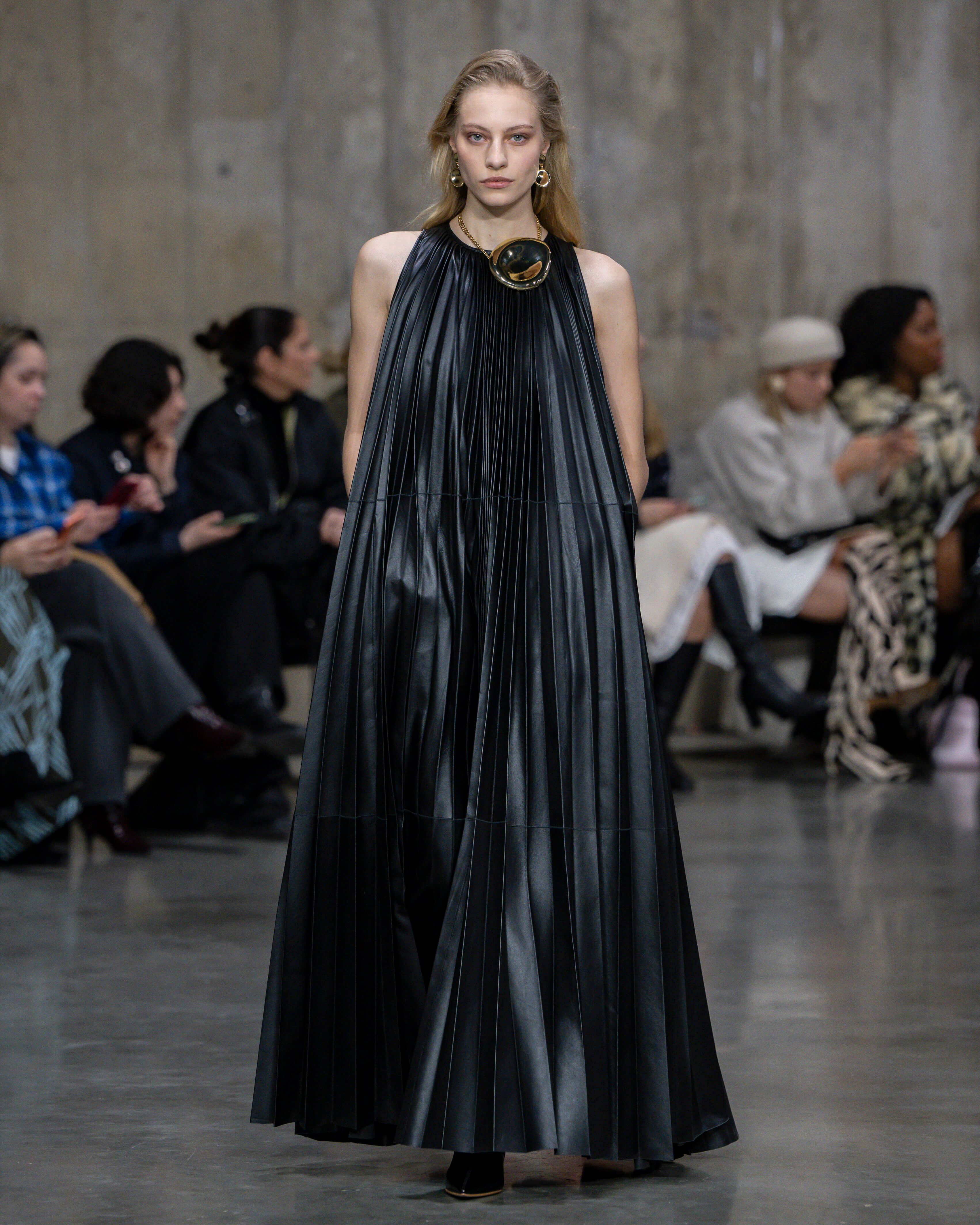 black-calver-pleated-nappa-leather-dress-JOSEPH