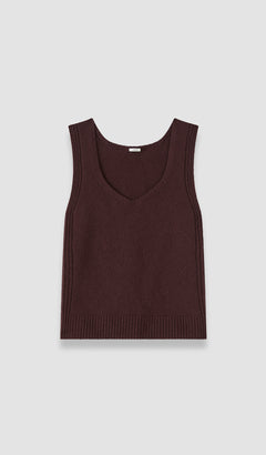 Purple Aba Pure Cashmere Tank Top - Joseph