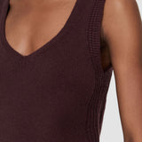 Purple Aba Pure Cashmere Tank Top - Joseph