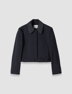 Black Abbe Tailored Crepe Jacket - Joseph