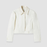 White Abbe Tailored Crepe Jacket - Joseph
