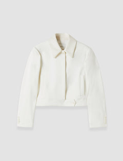 White Abbe Tailored Crepe Jacket - Joseph