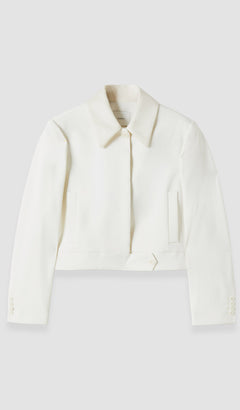 White Abbe Tailored Crepe Jacket - Joseph