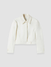 White Abbe Tailored Crepe Jacket - Joseph