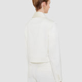 White Abbe Tailored Crepe Jacket - Joseph