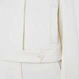 White Abbe Tailored Crepe Jacket - Joseph