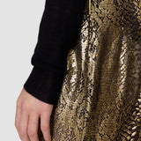 Gold Abney Bulion Snake Skirt - Joseph