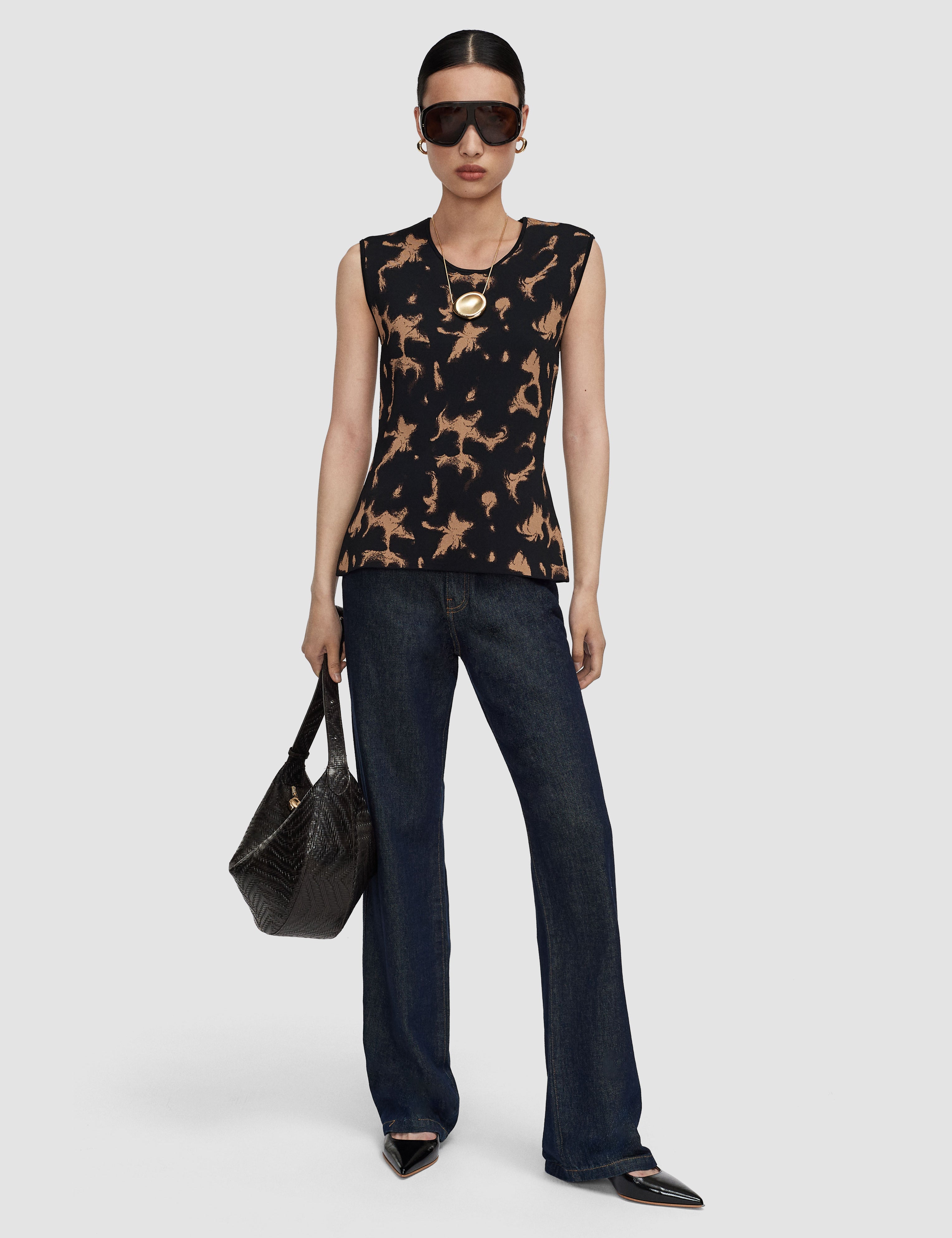 Brown Acis Tortoise Knit Tank Top - Joseph