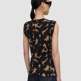 Brown Acis Tortoise Knit Tank Top - Joseph