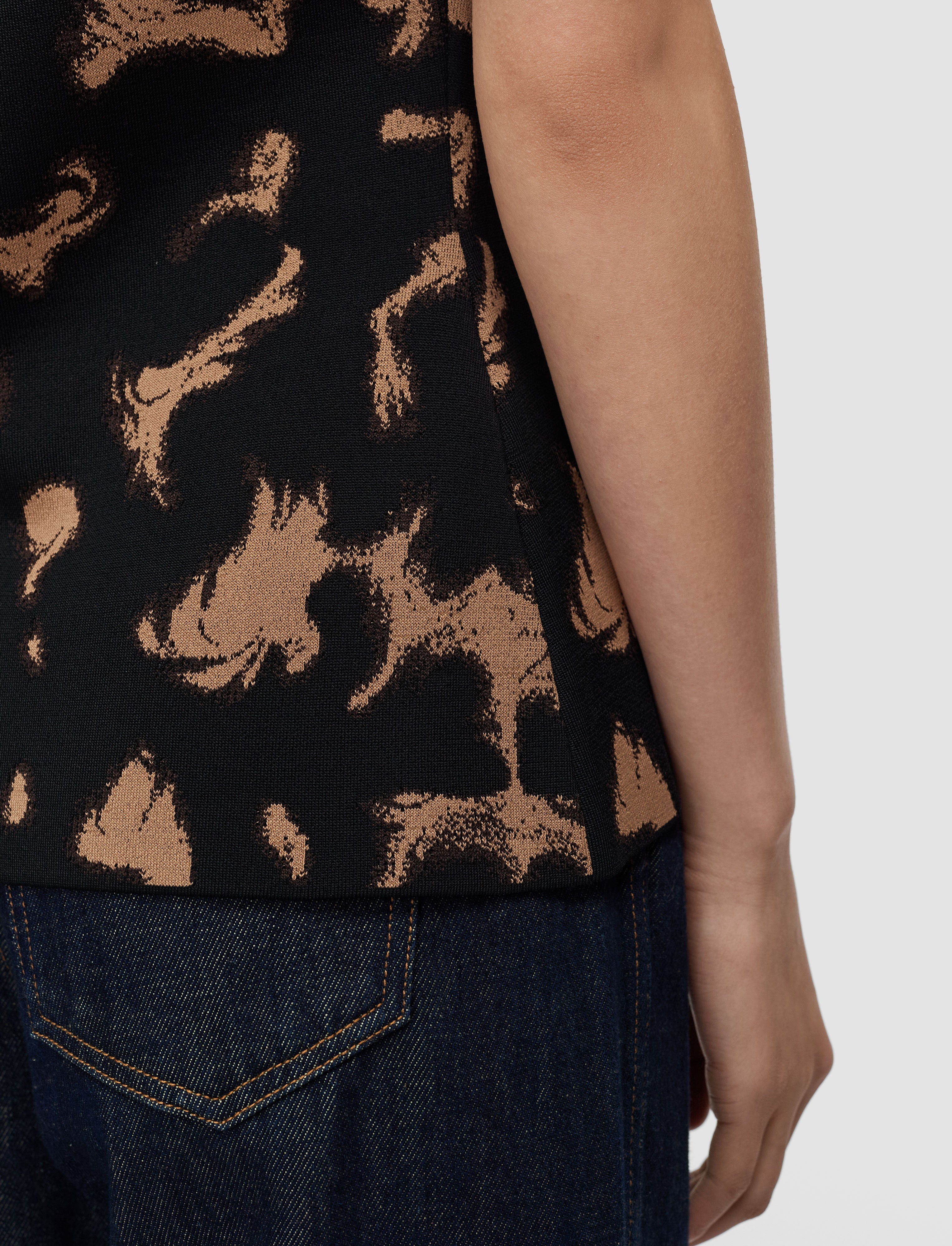 brown-acis-tortoiseshell-knit-tank-top-JOSEPH