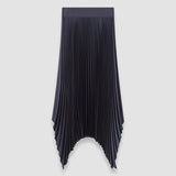 Blue Ade Knit Weave Plissé Skirt - Joseph