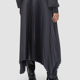 Grey Ade Knit Weave Plissé Skirt - Joseph