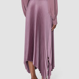 Purple Ade Knit Weave Plissé Skirt - Joseph