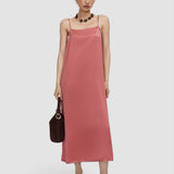 Pink Agnes Silk Satin Dress - Joseph