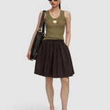 Brown Aissa Cotton Poplin Shorts - Joseph