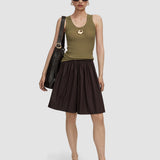 Brown Aissa Cotton Poplin Shorts - Joseph