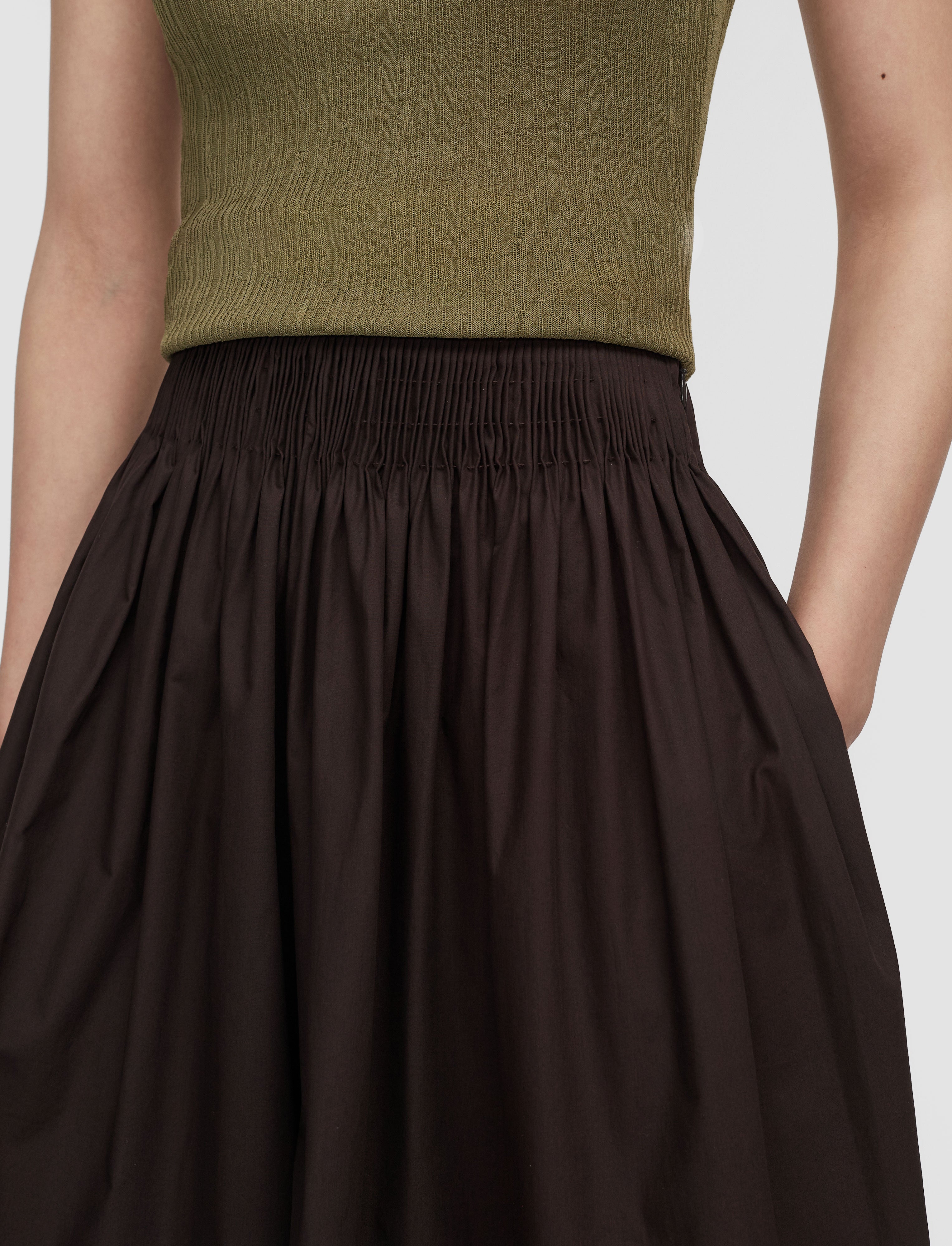 brown-aissa-cotton-poplin-shorts-JOSEPH