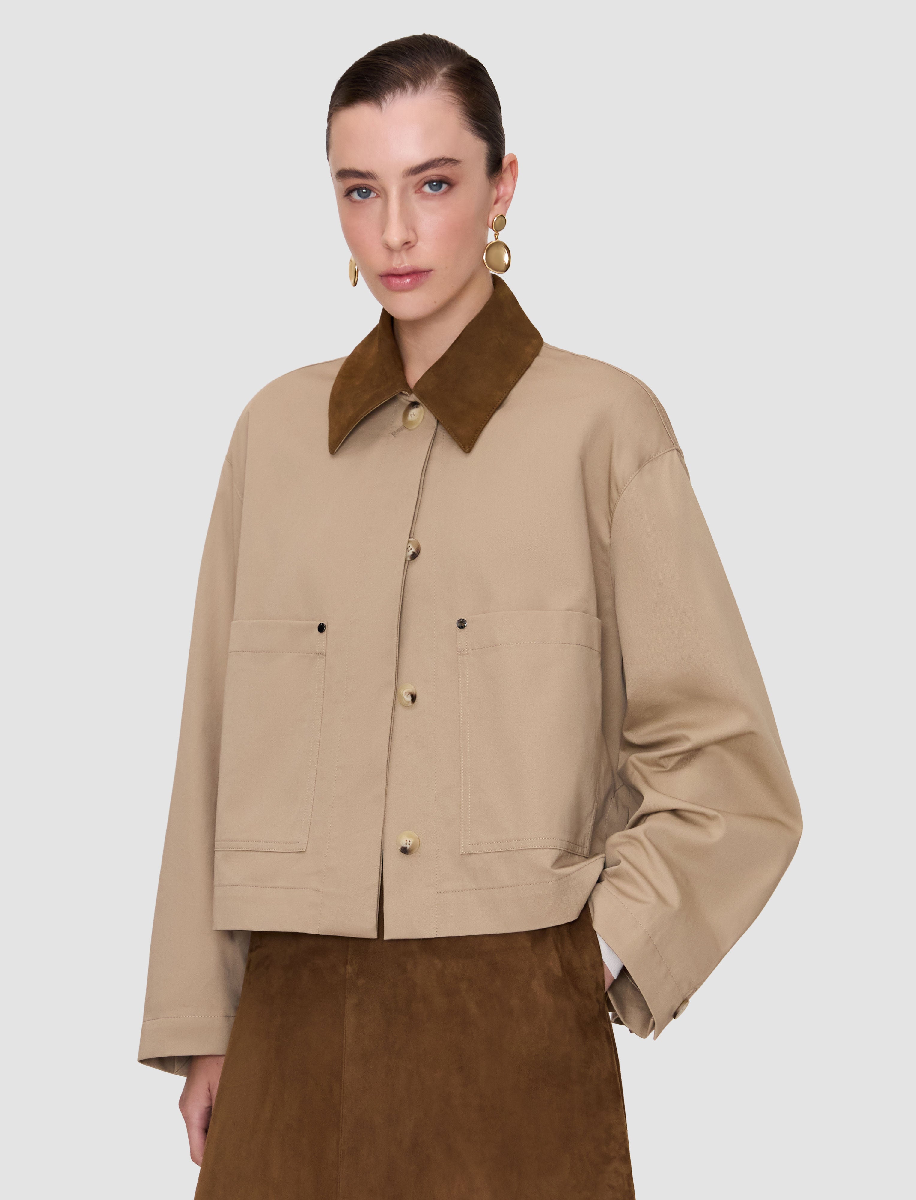 beige-aitna-cotton-jacket-JOSEPH