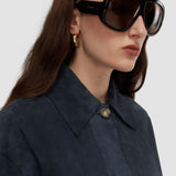 Blue Aitna Light Suede Jacket - Joseph