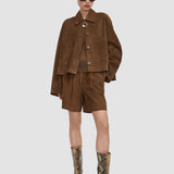 Brown Aitna Light Suede Jacket - Joseph