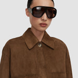 Brown Aitna Light Suede Jacket - Joseph