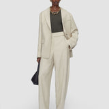 Beige Aix Light Linen Blend Trousers - Joseph