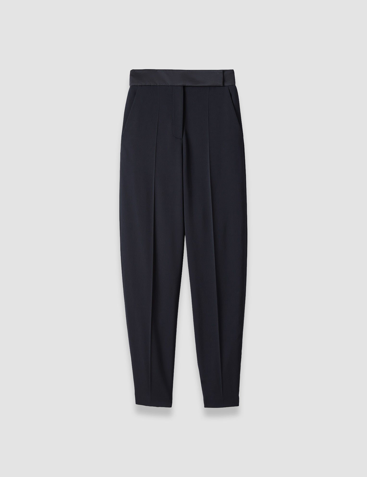 Black Aix Tailored Crepe Trousers - Joseph