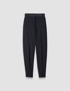 Black Aix Tailored Crepe Trousers - Joseph