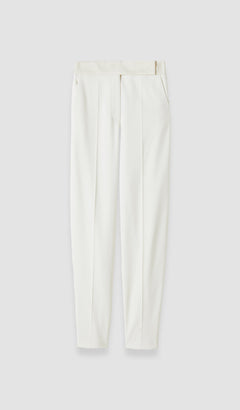 White Aix Tailored Crepe Trousers - Joseph