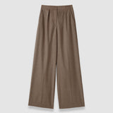 Brown Alanel Light Wool Tailoring Trousers - Joseph