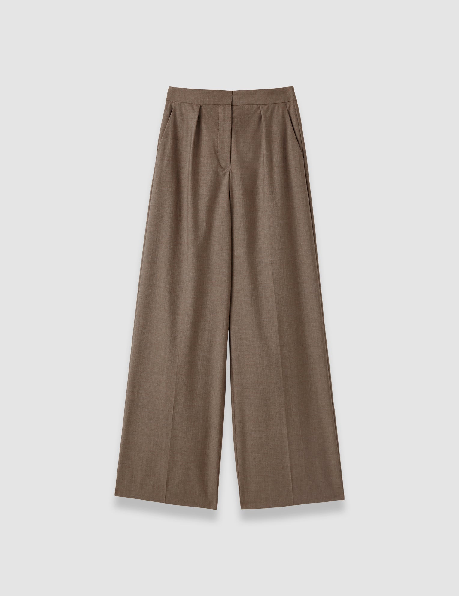 Brown Alanel Light Wool Tailoring Trousers - Joseph