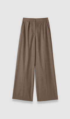 Brown Alanel Light Wool Tailoring Trousers - Joseph