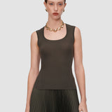 Alaou Linen Blend Knit Vest Top