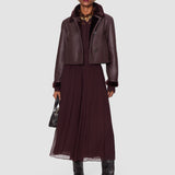 Purple Ale Silk Chiffon Trousers - Joseph