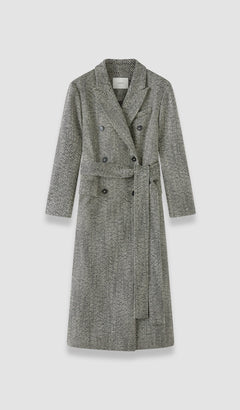 Grey Alessio Wool Twill Coat - Joseph
