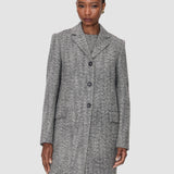 Grey Alessio Wool Twill Coat - Joseph