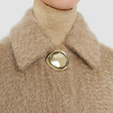 Beige Alger Water Weave Wool Coat - Joseph