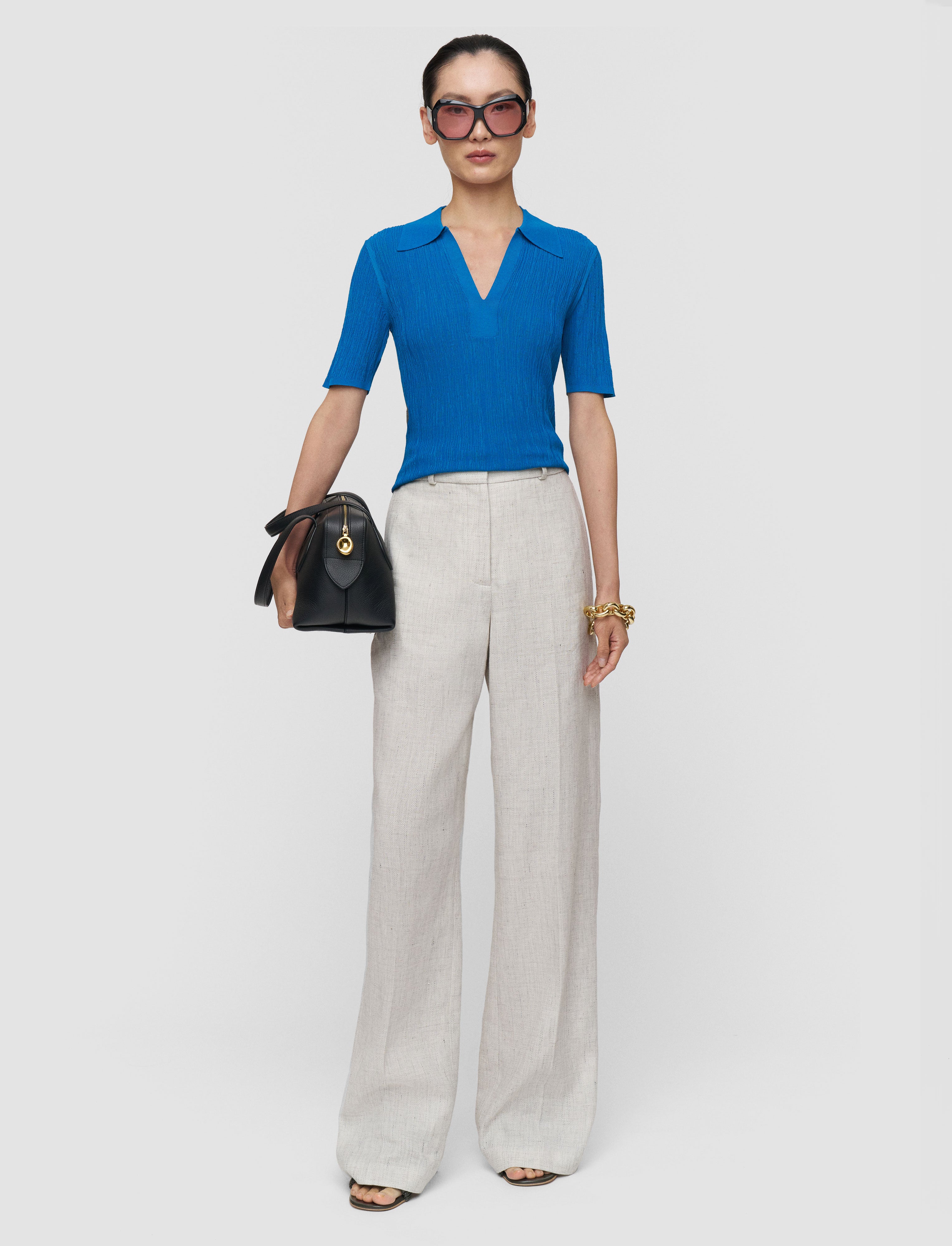 blue-aliane-crinkle-viscose-polo-top-JOSEPH