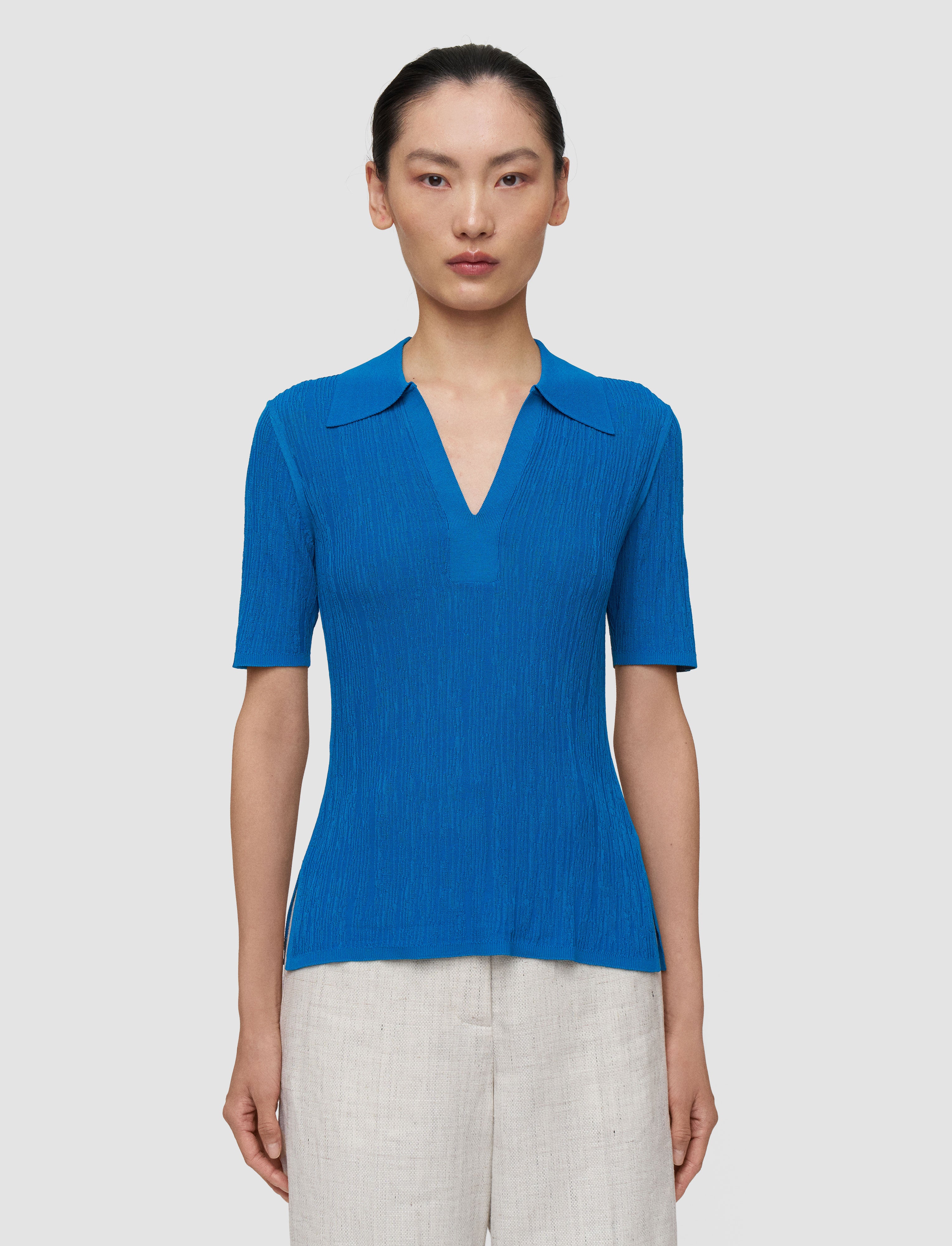blue-aliane-crinkle-viscose-polo-top-JOSEPH