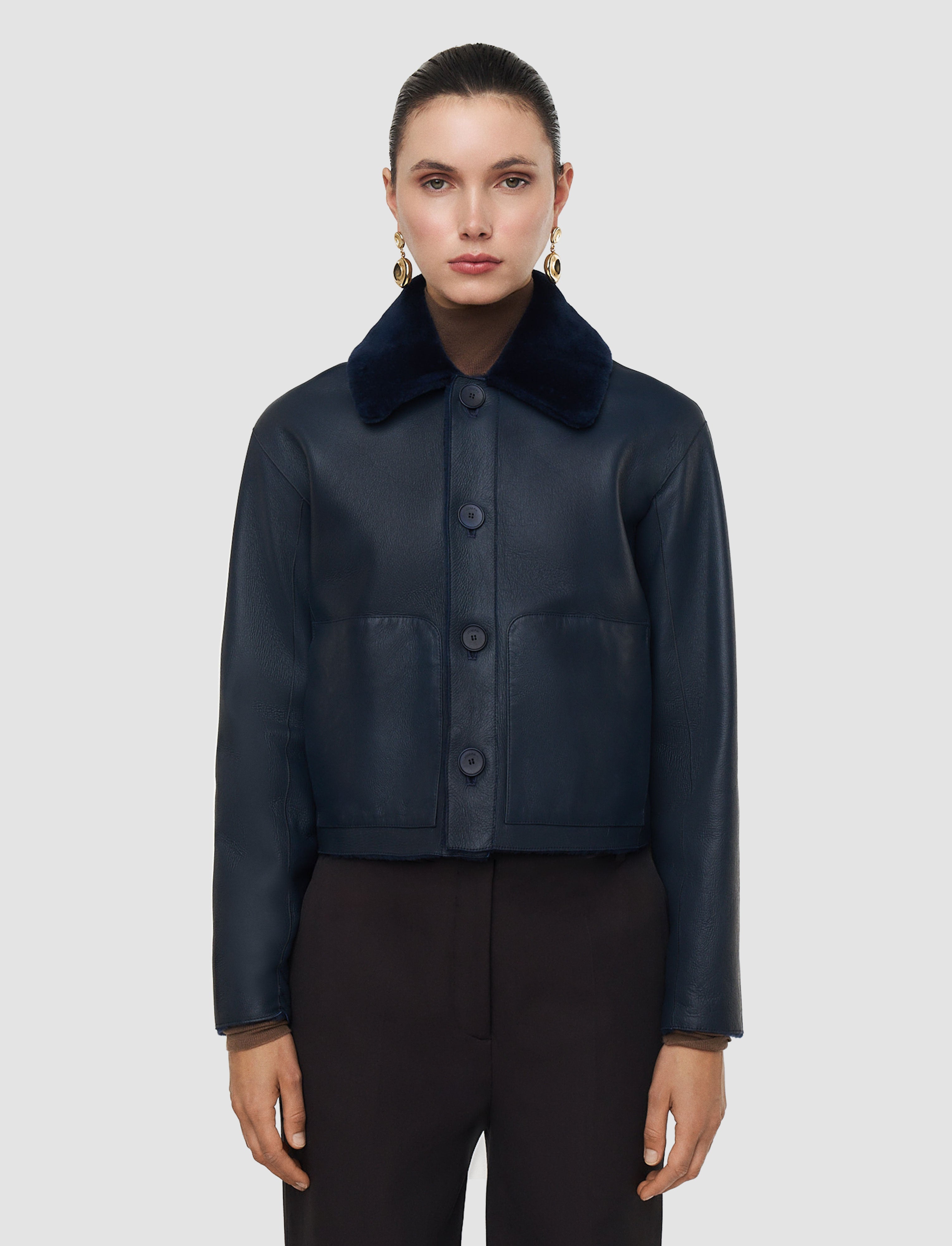 青-alloway-reversible-soft-shearling-ジャケット-JOSEPH