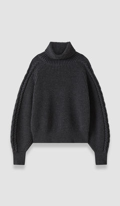 Grey Alodina Merino Wool Knit Jumper - Joseph