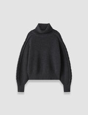 Grey Alodina Merino Wool Knit Jumper - Joseph