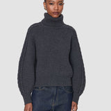 Grey Alodina Merino Wool Knit Jumper - Joseph