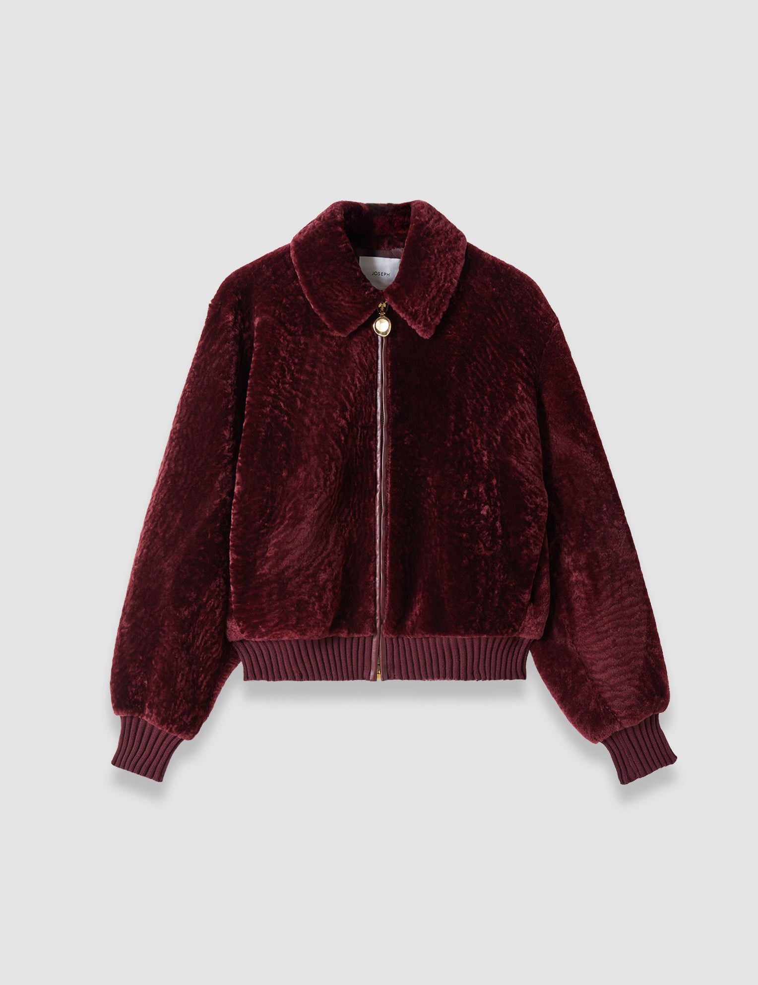 Red Alpes Short Hair Shearling Jacket - Joseph