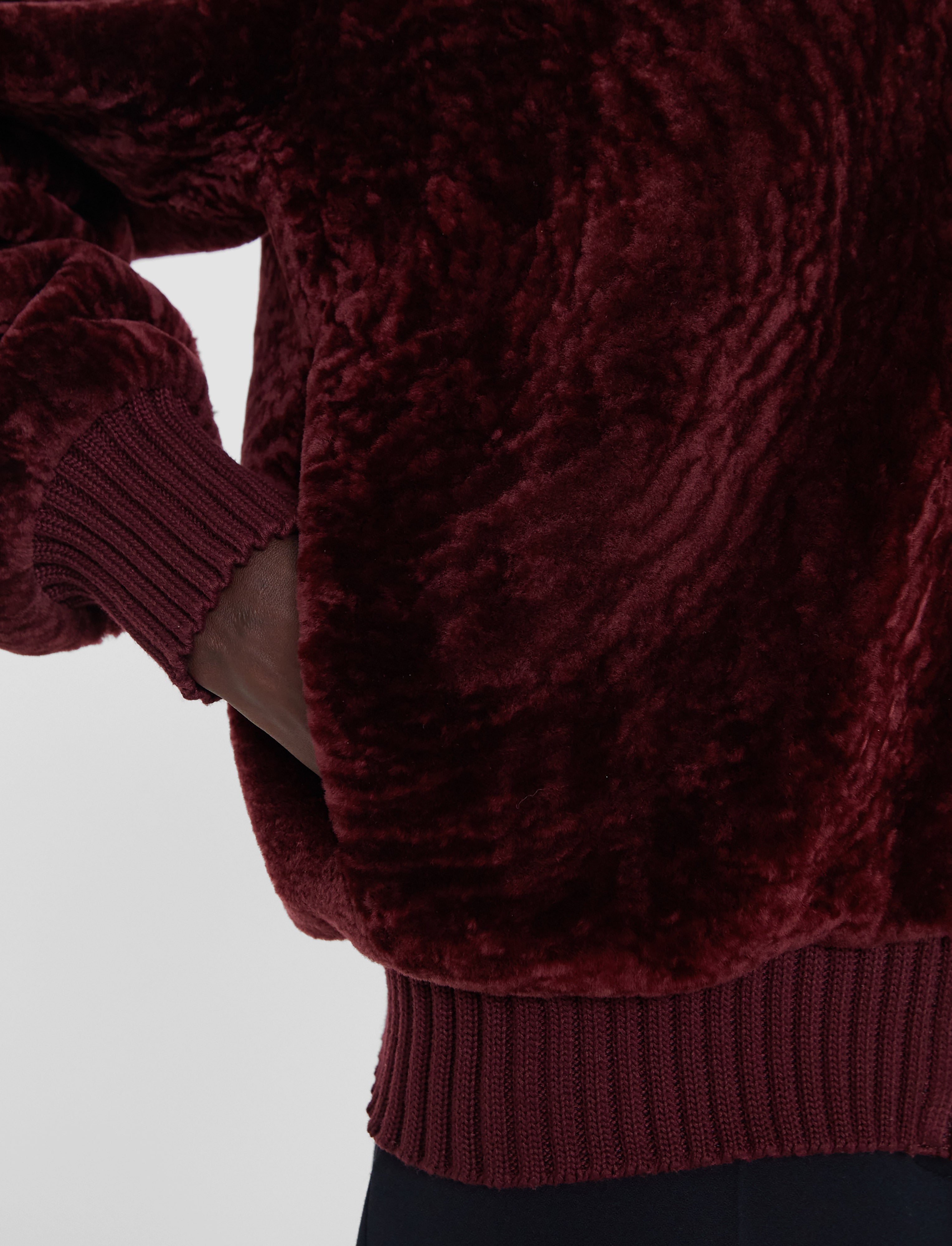 赤-alpes-short-hair-shearling-ジャケット-JOSEPH